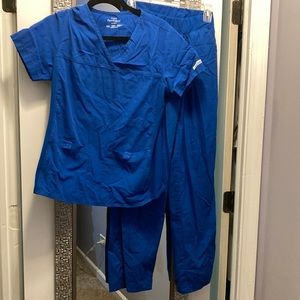 Royal blue scrub set scrub top scrub bottom